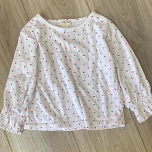 Crewcuts Heart Long Sleeve - White and Red